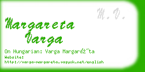 margareta varga business card